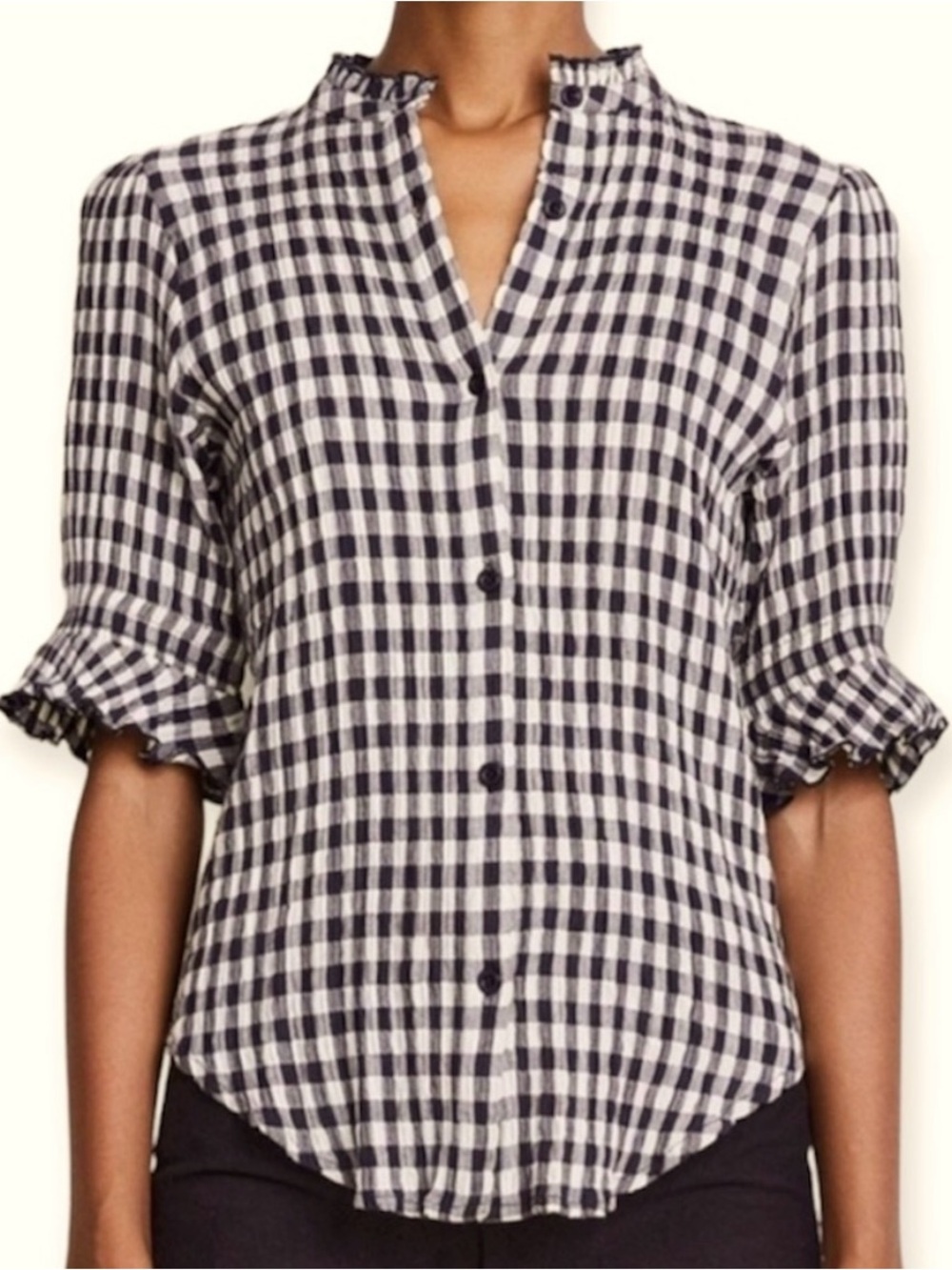 Apiece Apart Los Altos gingham top